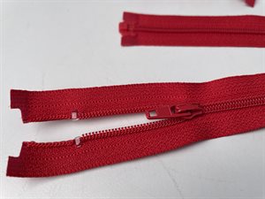 Letvægt lynlås - rød og delbar, 30 cm